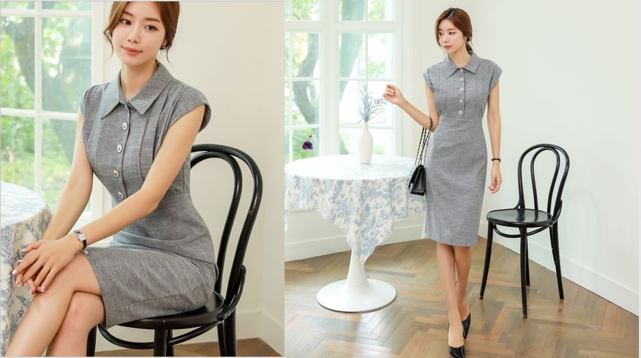 Đầm body vest công sở xếp ly thanh lịch