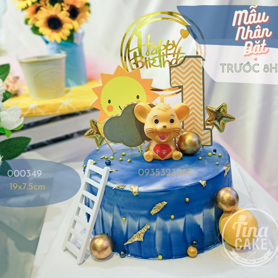 Bánh Kem Sinh Nhật Thôi Nôi Tuổi Chuột tông Xanh Coban/Vàng cho Bé Trai - Bánh Kem Sinh Nhật Nha Trang – Bánh Kem Sinh Nhật ở Nha Trang – Bánh Kem tp Nha Trang – Shop Bánh Kem Nha Trang – Tiệm Bánh Nha Trang Bánh Kem Bé Trai - Bánh Kem cho con Trai; Bánh Kem tặng Con Trai - Bánh Sinh Nhật Bé Trai - Bánh Kem Ngộ Nghĩnh; Bánh Kem Trẻ Con - Bánh Kem Con Nít- Bánh Sinh Nhật Dễ Thương – Bánh Kem Thôi Nôi – Bánh Thôi Nôi – Bánh Thôi Nôi Nha Trang
