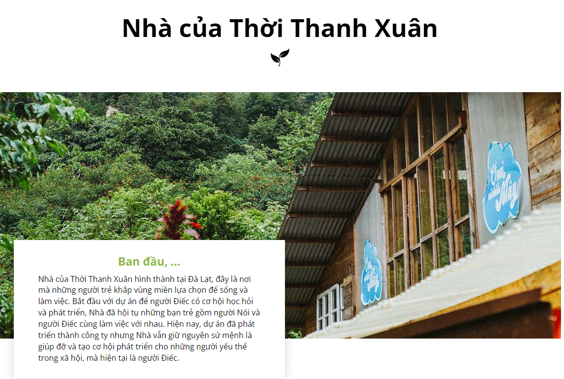 nhà của thời thanh xuân