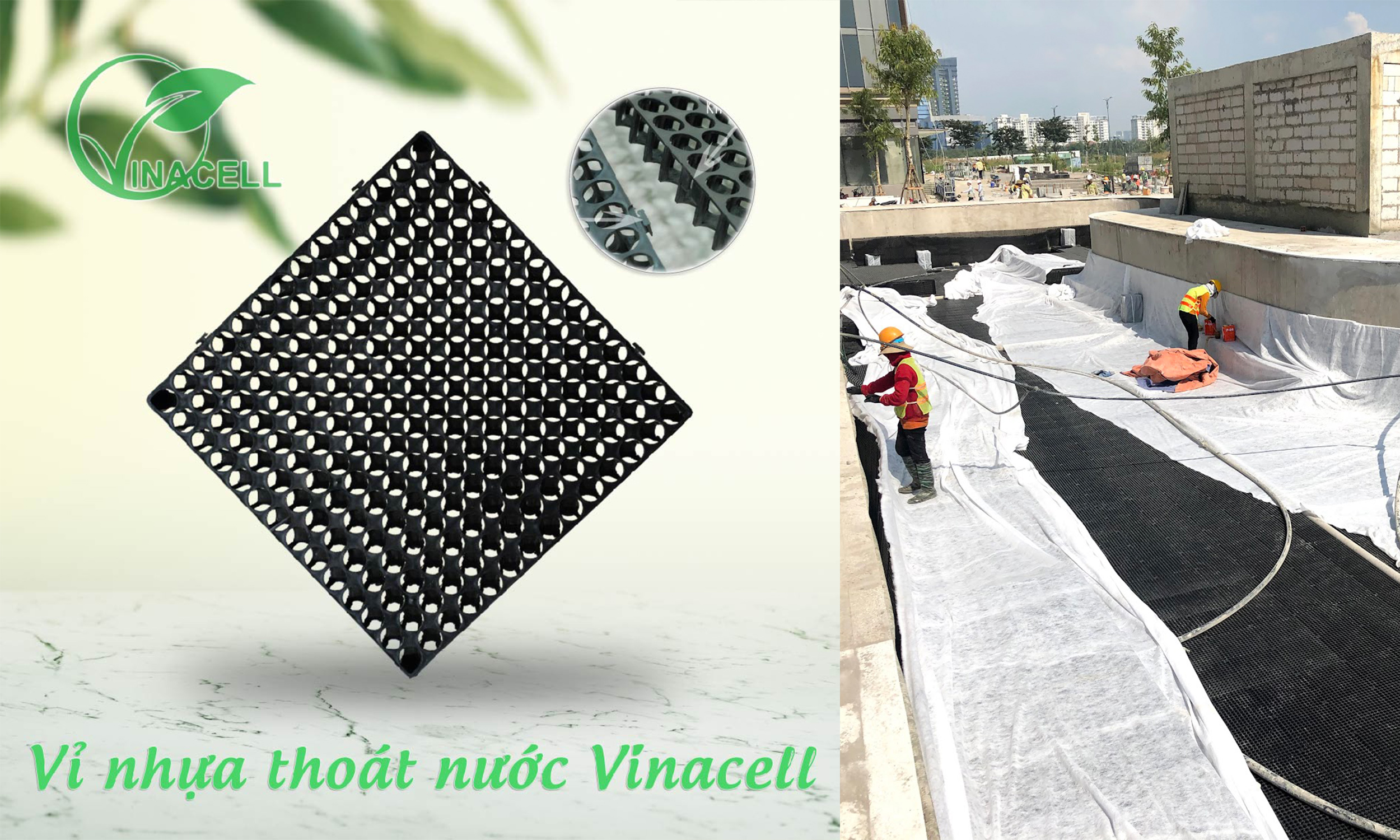 vi-nhua-thoat-nuoc, tam-thoat-nuoc-tren-san-be-tong, vinacell, du-an-dao-kim-cuong