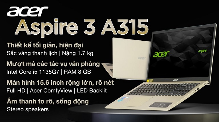 Laptop cho sinh viên - Acer Aspire 3 A315-58-589K