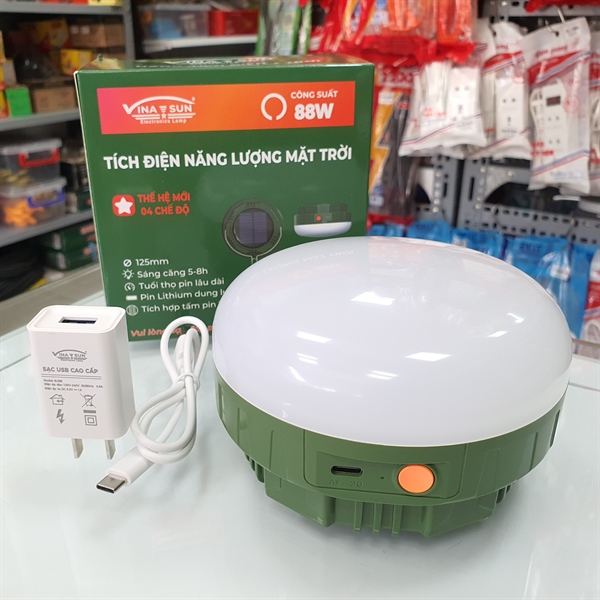 Đèn sạc tích điện năng lương mặt trời Vina Sun NL-88 Đèn sạc tích điện năng lương mặt trời Vina Sun NL-88