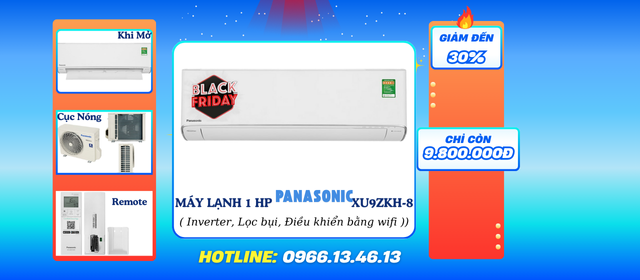Máy lạnh Panasonic Inverter 1 HP CU/CS-XU9ZKH-8