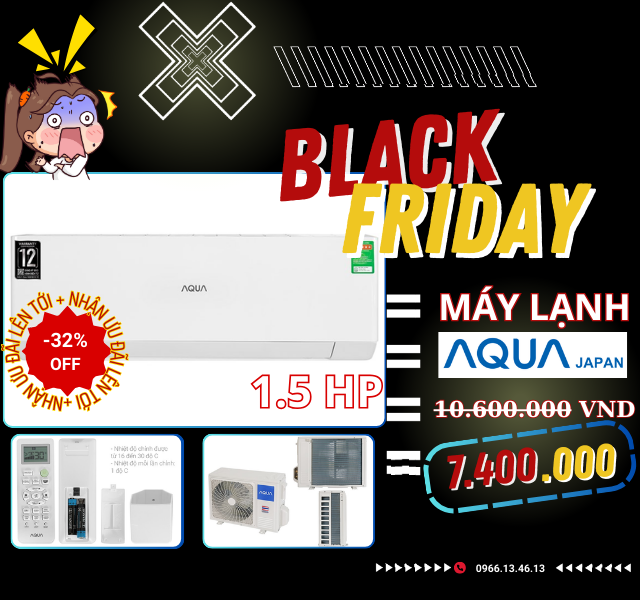 Máy lạnh AQUA Inverter 1.5 HP AQA-RV13QA2