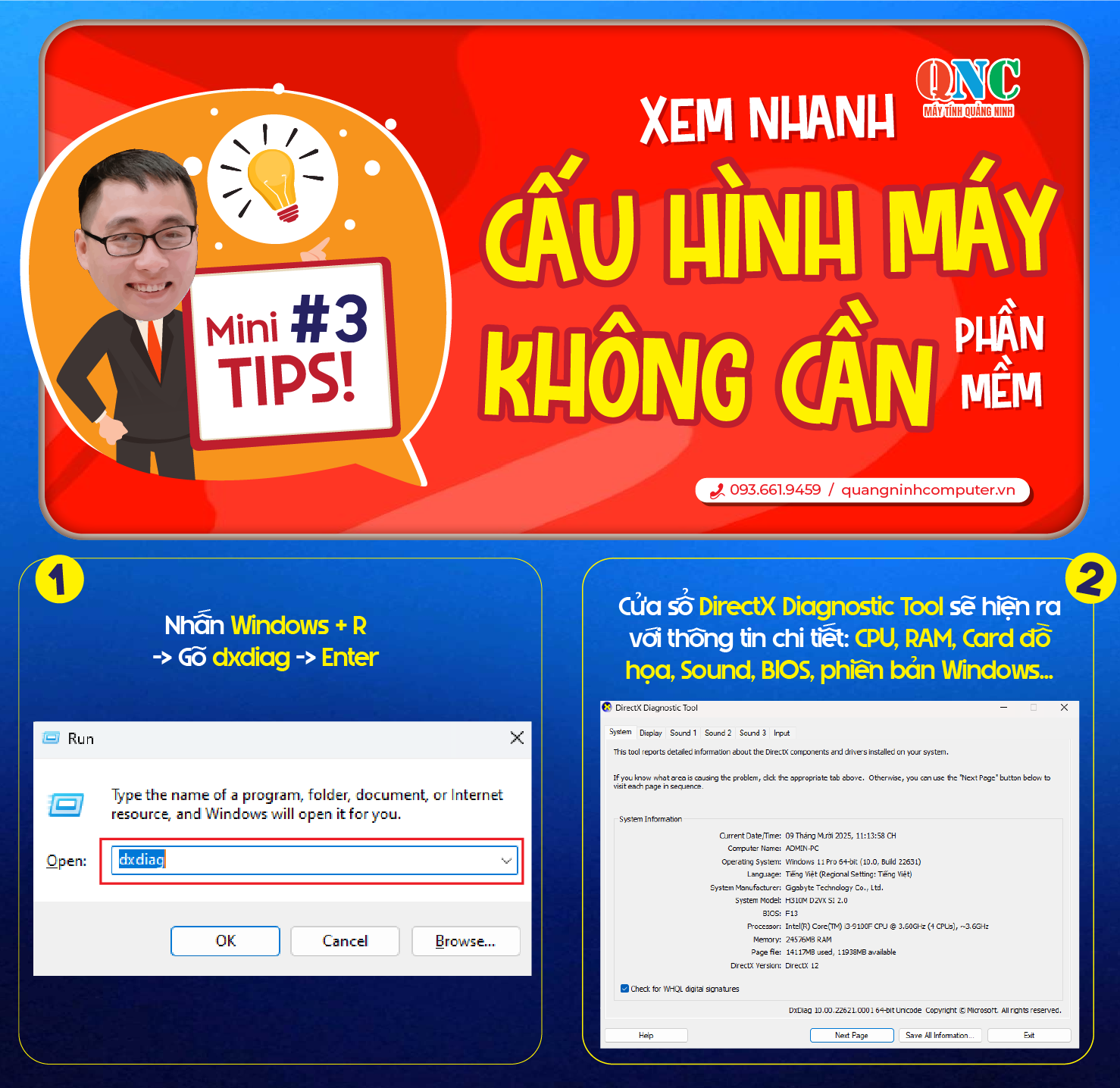 Xem Cấu H&igrave;nh M&aacute;y Kh&ocirc;ng Cần Phần Mềm &ndash; C&aacute;ch L&agrave;m Nhanh Gọn | M&aacute;y T&iacute;nh Quảng Ninh